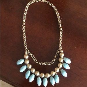 Blue + Gold Statement Necklace